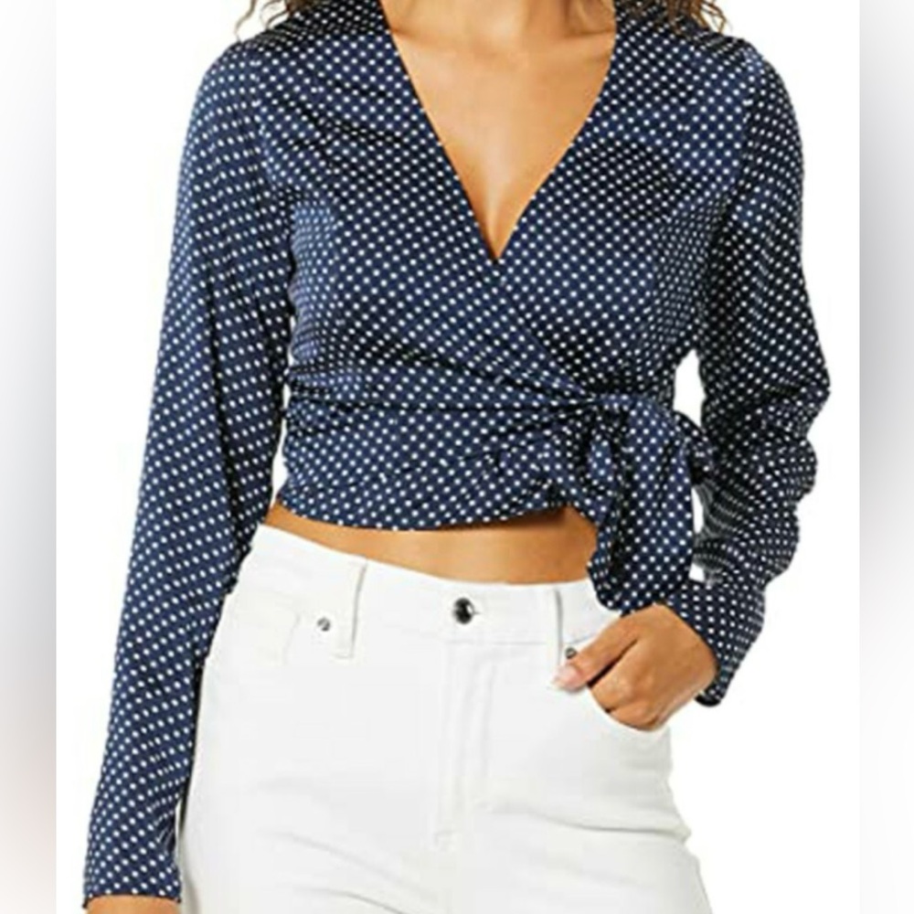 The Fifth Label Polka Dot Wrap Top (Size S) – Matching Shorts Available
